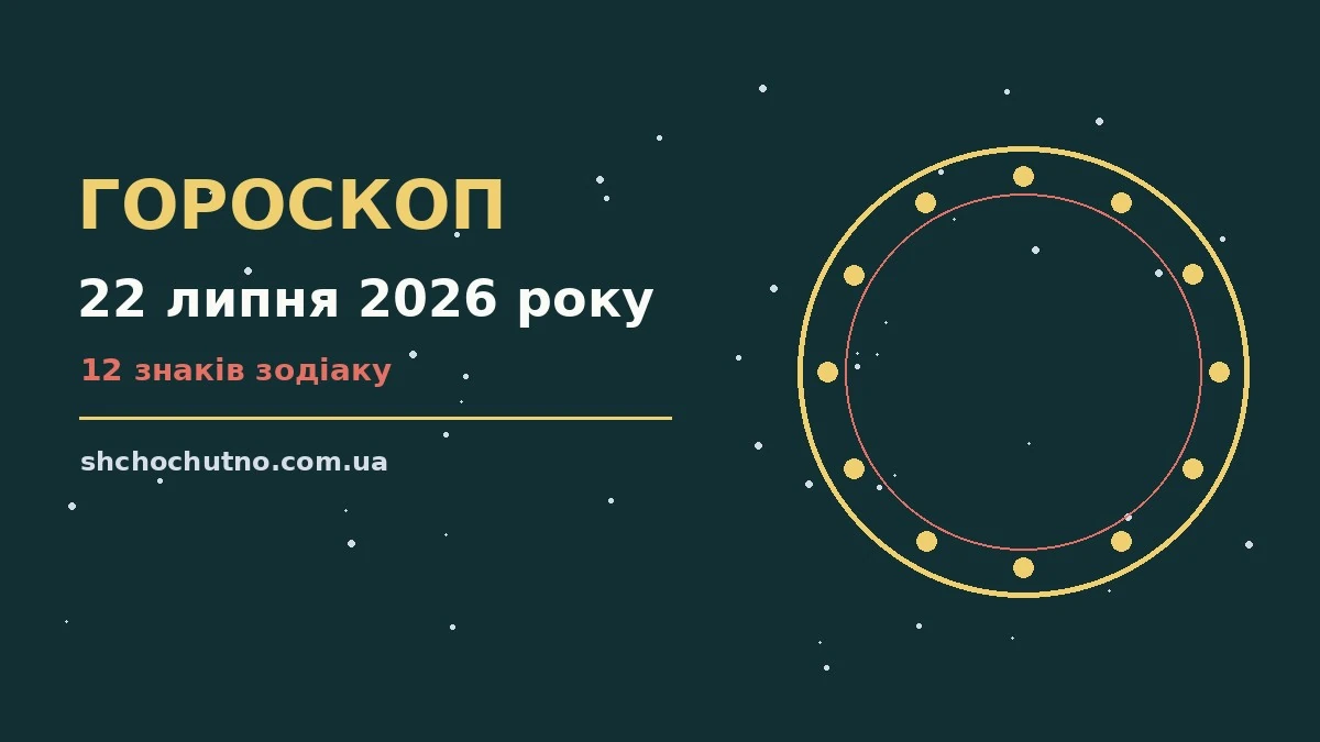 Гороскоп на 22 липня 2026 року: настрій і шанси дня для планів і важливих справ