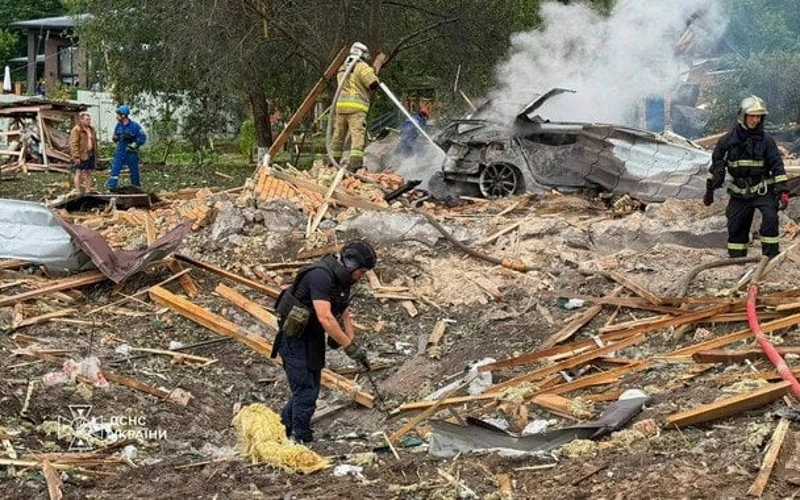 Наслідки російського удару по приватному полігону в Бучанському районі Київської області, 24 липня 2026 року