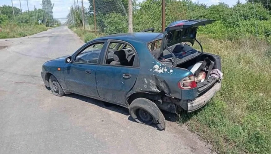Повідомлення Вадима Ляха у Facebook про удар дрона по авто у Слов'янську
