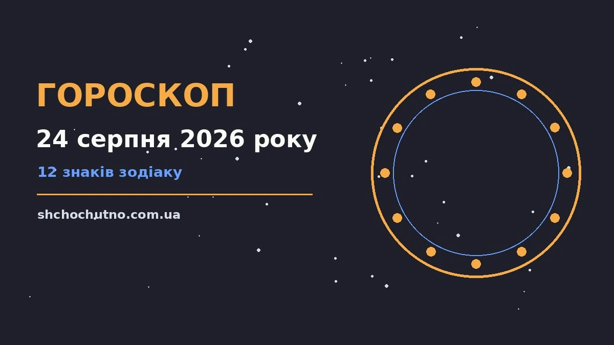 Гороскоп на 24 серпня 2026 року — практичні поради для всіх знаків Зодіаку