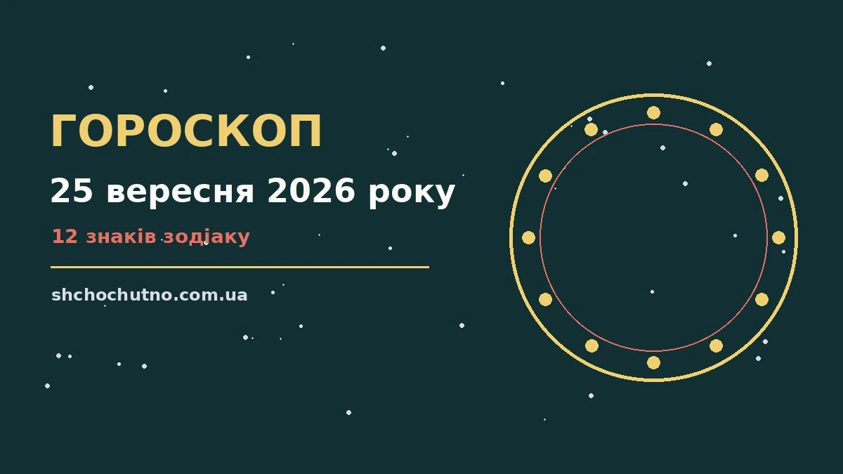 Гороскоп на 25 вересня 2026 року: настрій і шанси дня для планів і важливих справ
