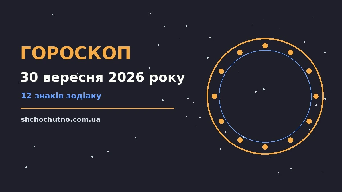 Гороскоп на 30 вересня 2026 року: настрій і шанси дня для планів і важливих справ