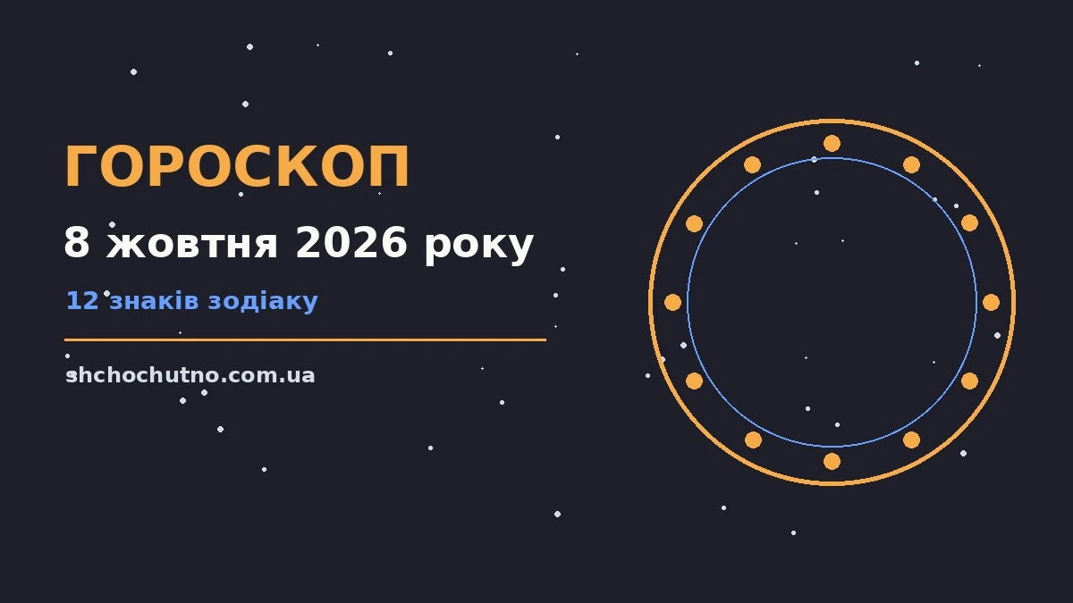 Гороскоп на 8 жовтня 2026 року: настрій і шанси дня для планів і важливих справ